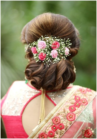 A Simple Bun With Floral Clip